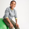 image:imageLands End School Uniform Kids Crew SweatshirtPewter Heather