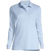 image:imageLands End School Uniform Kids Long Sleeve Interlock Polo ShirtBlue
