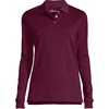 image:imageLands End School Uniform Kids Long Sleeve Interlock Polo ShirtBurgundy