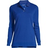 image:imageLands End School Uniform Kids Long Sleeve Interlock Polo ShirtCobalt