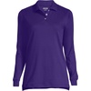 image:imageLands End School Uniform Kids Long Sleeve Interlock Polo ShirtDeep Purple
