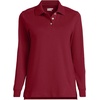 image:imageLands End School Uniform Kids Long Sleeve Interlock Polo ShirtGarnet