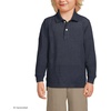image:imageLands End School Uniform Kids Long Sleeve Mesh Polo ShirtClassic Navy