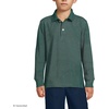 image:imageLands End School Uniform Kids Long Sleeve Mesh Polo ShirtEvergreen