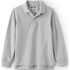 image:imageLands End School Uniform Kids Long Sleeve Mesh Polo ShirtGray Heather