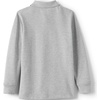 image:imageLands End School Uniform Kids Long Sleeve Mesh Polo ShirtGray Heather