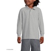 image:imageLands End School Uniform Kids Long Sleeve Mesh Polo ShirtGray Heather