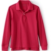 image:imageLands End School Uniform Kids Long Sleeve Mesh Polo ShirtRed