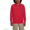 image:imageLands End School Uniform Kids Long Sleeve Mesh Polo ShirtRed