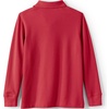image:imageLands End School Uniform Kids Long Sleeve Mesh Polo ShirtRed