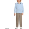 image:imageLands End School Uniform Kids Long Sleeve Rapid Dry Polo ShirtBlue