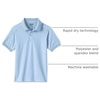 image:imageLands End School Uniform Kids Short Sleeve Rapid Dry Polo ShirtBlue