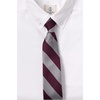 image:imageLands End School Uniform Kids Stripe Pre Tied TieBurgundyFeather Gray Stripe