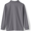 image:imageLands End School Uniform Mens Long Sleeve Rapid Dry Polo ShirtArctic Gray