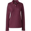 image:imageLands End School Uniform Womens Long Sleeve Feminine Fit Interlock Polo ShirtBurgundy