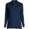 image:imageLands End School Uniform Womens Long Sleeve Feminine Fit Interlock Polo ShirtClassic Navy