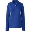 image:imageLands End School Uniform Womens Long Sleeve Feminine Fit Interlock Polo ShirtCobalt