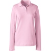 image:imageLands End School Uniform Womens Long Sleeve Feminine Fit Interlock Polo ShirtIce Pink