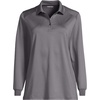 image:imageLands End School Uniform Womens Long Sleeve Rapid Dry Polo ShirtArctic Gray