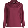 image:imageLands End School Uniform Womens Long Sleeve Rapid Dry Polo ShirtBurgundy