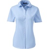 image:imageLands End School Uniform Womens Short Sleeve Peter Pan Collar Broadcloth ShirtLight Sea Blue