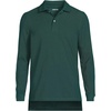 image:imageLands End School Uniform Young Mens Long Sleeve Mesh Polo ShirtEvergreen