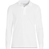 image:imageLands End School Uniform Young Mens Long Sleeve Mesh Polo ShirtWhite