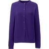 image:imageLands End School Uniform Young Womens Cotton Modal Cardigan SweaterDeep Purple