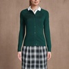 image:imageLands End School Uniform Young Womens Cotton Modal Cardigan SweaterEvergreen