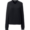 image:imageLands End School Uniform Young Womens Cotton Modal VNeck SweaterBlack