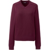 image:imageLands End School Uniform Young Womens Cotton Modal VNeck SweaterBurgundy