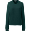 image:imageLands End School Uniform Young Womens Cotton Modal VNeck SweaterEvergreen