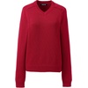 image:imageLands End School Uniform Young Womens Cotton Modal VNeck SweaterRed