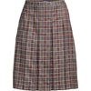 image:imageLands End School Uniform Young Womens Plaid Box Pleat Skirt Top of the KneeGray HeatherMaroon Plaid