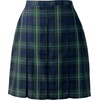image:imageLands End School Uniform Young Womens Plaid Box Pleat Skirt Top of the KneePlaid HunterClassic Navy