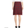 image:imageLands End School Uniform Young Womens Plaid Box Pleat Skirt Top of the KneeRedBlack Plaid