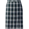 image:imageLands End School Uniform Young Womens Plaid Box Pleat Skirt Top of the KneeWhiteEvergreen Plaid