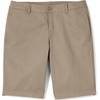 image:imageLands End School Uniform Young Womens Plain Front Blend Chino ShortsKhaki