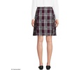 image:imageLands End School Uniform Young Womens Side Pleat Plaid Skort Above the KneePlaid BurgundyGray