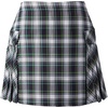 image:imageLands End School Uniform Young Womens Side Pleat Plaid Skort Above the KneeWhiteEvergreen Plaid