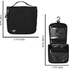 image:imageLands End Small Hanging Toiletry Bag for Travel Canvas Hanging Dopp Kit  Hygiene Bag NavyBlack