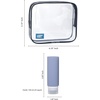 image:imageLands End Travel Bottle Set 3Piece 90 ML Navy Multicolor  Travel Size Silicone Travel Bottles with Clear Container Bag
