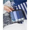 image:imageLands End Travel Bottle Set 3Piece 90 ML Navy Multicolor  Travel Size Silicone Travel Bottles with Clear Container Bag