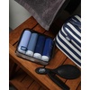 image:imageLands End Travel Bottle Set 3Piece 90 ML Navy Multicolor  Travel Size Silicone Travel Bottles with Clear Container Bag