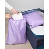 image:imageLands End Travel Laundry Bags 2Pack Polyester Canvas Dirty Clothes  Travel Bag with Drawstring LilacLilac