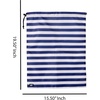 image:imageLands End Travel Laundry Bags 2Pack Polyester Canvas Dirty Clothes  Travel Bag with Drawstring LilacNavy Stripe
