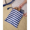 image:imageLands End Wet Bags for Travel 2Piece Set  Polyester Canvas Wet Dry Bag for Swimsuits Wet Clothes and More Navy Stripe