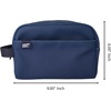 image:imageLands End Woven Dopp Kit for Men  Solid Toiletry Bag with Top Zip and Front Pocket NavyNavy