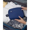 image:imageLands End Woven Dopp Kit for Men  Solid Toiletry Bag with Top Zip and Front Pocket NavyNavy