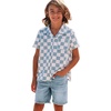 image:imageLands End Boys Short Sleeve Slub Camp ShirtBlueWhite Check
